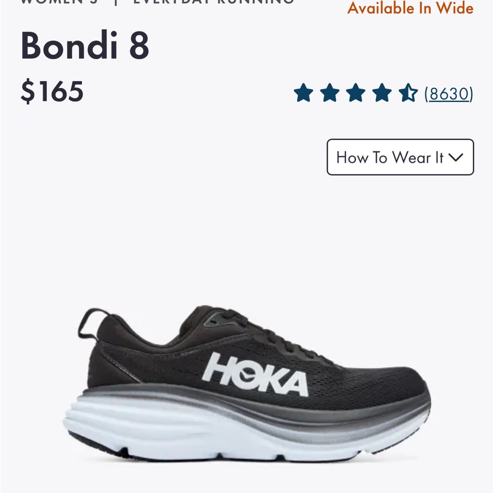 Hoka Bondi 8 Running Shoes - Black